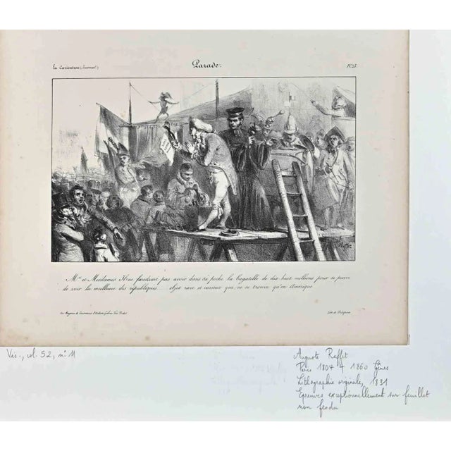 Auguste Raffet, Parade, Original Lithograph, 1831 For Sale
