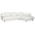 The Ewald Schillig Brand Face corner sofa with its beautiful white genuine leather upholstery combines modern design,...