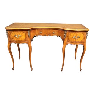 Louis XV Style Walnut & Satinwood Vanity For Sale
