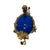 Early 20th Century Antique Cherub Cobalt Glass Gilt Metal Vanity Dish For Sale - Image 5 of 15