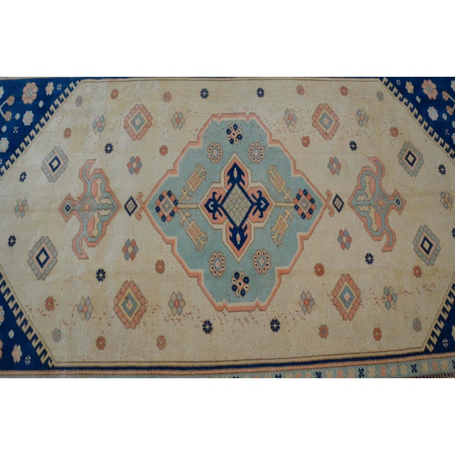 6x8 Bohemian Turkish Wool Rug For Sale - Image 6 of 11