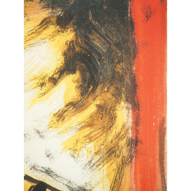 Roger Crusat, Pensive Young Girl, Gouache on Paper For Sale - Image 5 of 6