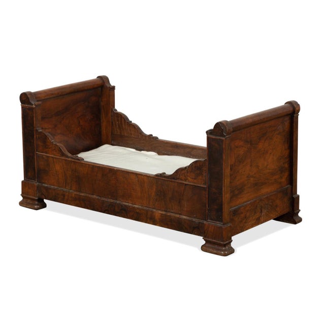Wood French Louis Philippe Walnut Sleigh Daybed For Sale - Image 7 of 7