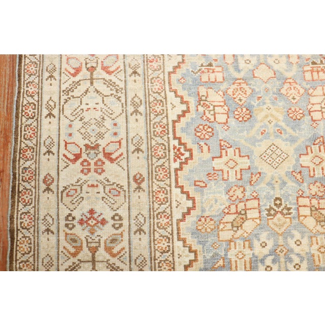 Textile Early 20th Century Light Blue Persian Malayer Rug - 4'6" x 6'1" For Sale - Image 7 of 9
