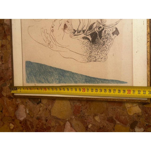 Jean Clerté, Abstract Composition, Proof 52/120,1965, Engraving, Framed For Sale - Image 4 of 15