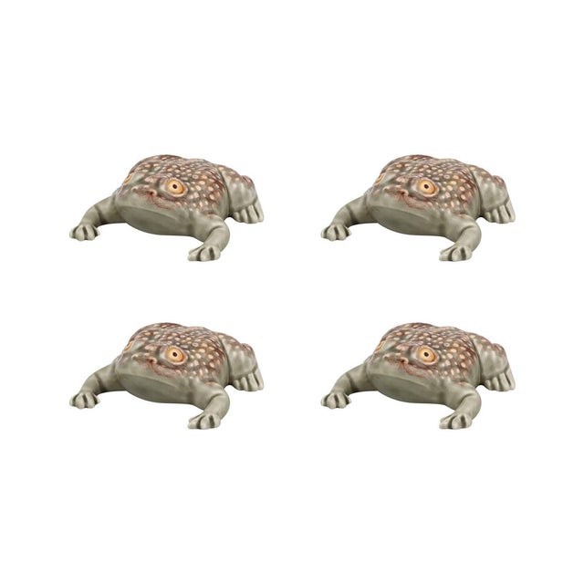 Bordallo Pinheiro Bordallo Pinheiro Frogs and Toads Large Toads, Set of 4 For Sale - Image 4 of 4