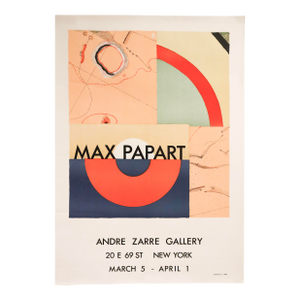 1970 American Exhibition Poster, Andre Zarre Gallery, Max Papart