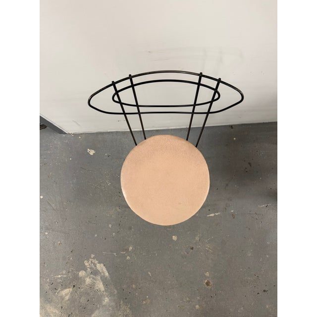 Black Rare 1950s Art Deco Style Ice Cream Parlor Chair For Sale - Image 8 of 11