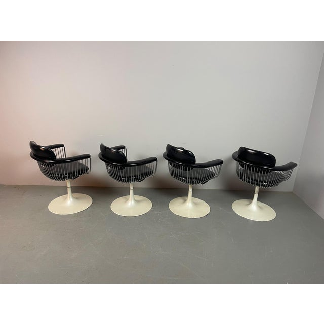 Metal Vintage Swivel Dining Chairs attributed to Rudi Verelst for Novalux, Belgium, 1970s, Set of 4 For Sale - Image 7 of 16