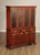 High Quality American Made Cherry Display Cabinet or Bookcase with Four Glazed Doors Opening to Lighted Interior and...