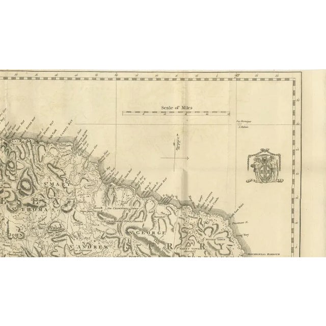 Map of Jamaica by Bryan Edwards Parishes, 1794 For Sale - Image 3 of 10
