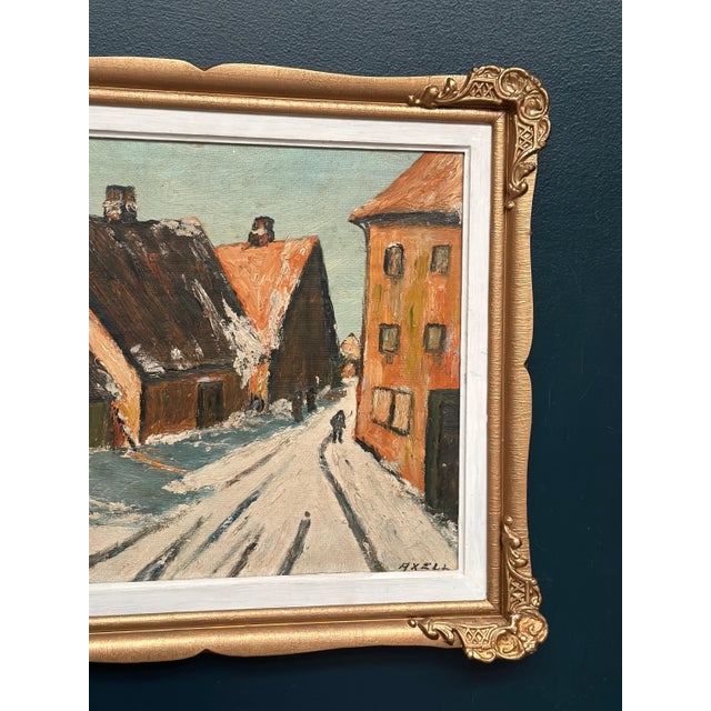 Harriet H. Axéll, Townscape, 1950s, Oil Painting on Panel, Framed For Sale - Image 4 of 17