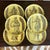 Mid 20th Century Signed Italian Handpainted Neoclassical Style Ochre Ceramic Plates- Set of 6 For Sale In Providence - Image 6 of 10