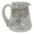 Vintage Art Nouveau Floral Sterling Silver Overlay Crystal Glass Water Pitcher For Sale
