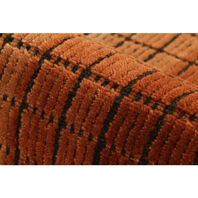 Rug & Kilim’s Gradient Rug in Creamy Beige-Brown Ombre Grid and High ...