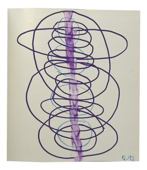 Luis Gordillo, Abstract Composition, 2012, Mixed Media on Paper