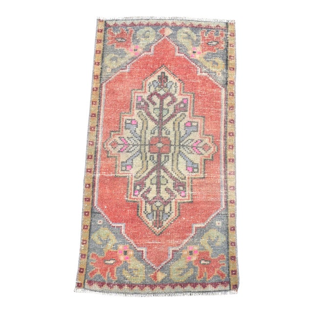 1960s Vintage Orange Rug For Sale