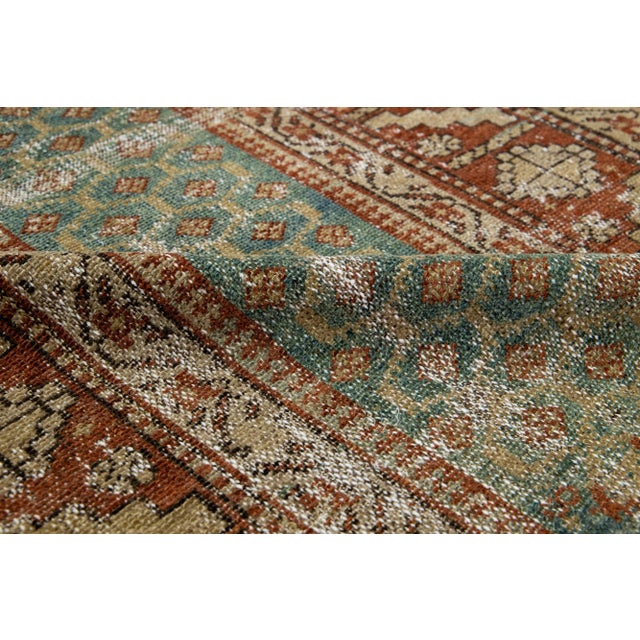 Antique Blue Malayer Handmade Wool Runner With Allover Design For Sale - Image 9 of 9