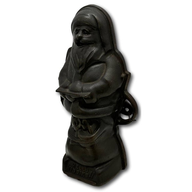 Rare Vintage Authentic Griswold #897 Cast Iron Santa Claus "Hello Kiddies" Cake Mold in Mint Condition - Never Used For Sale - Image 10 of 18