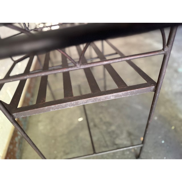 Metal Mid 20th Century Wrought Iron Scroll Garden Armchairs - A Pair For Sale - Image 7 of 10