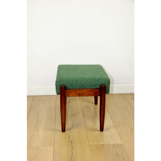Green Bouclé Ottoman by Edmund Homa, 1970s For Sale - Image 3 of 7