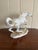 White porcelain stallion sculpture marked Wien / 27 and Made in Austria.