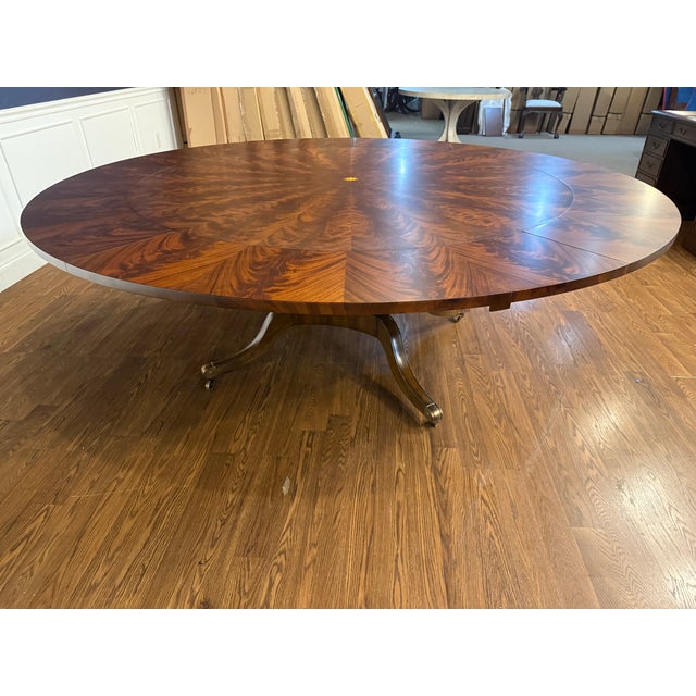 Large 88” Diameter Mahogany Dining Table by Maitland-Smith For Sale In Atlanta - Image 6 of 18
