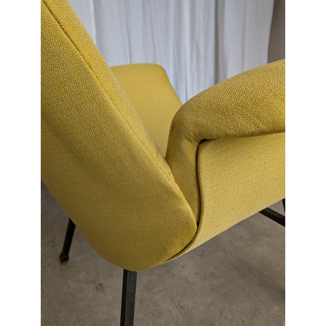 1970s Mid-Century Modern Cocktail Chair in Yellow, 1970s For Sale - Image 5 of 18