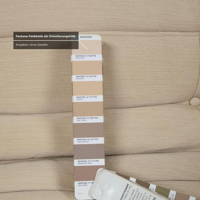 Togo 3-Seater Sofa in Cream Fabric By Michel Ducaroy for Ligne Roset For Sale - Image 12 of 17