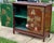 Antique Asian Oxblood Red Cabinet With Green Interior For Sale - Image 18 of 18