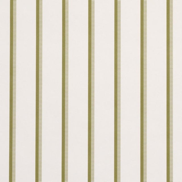 Sample - Schumacher Tyla Stripe Wallcovering In Olivine For Sale In New York - Image 6 of 6