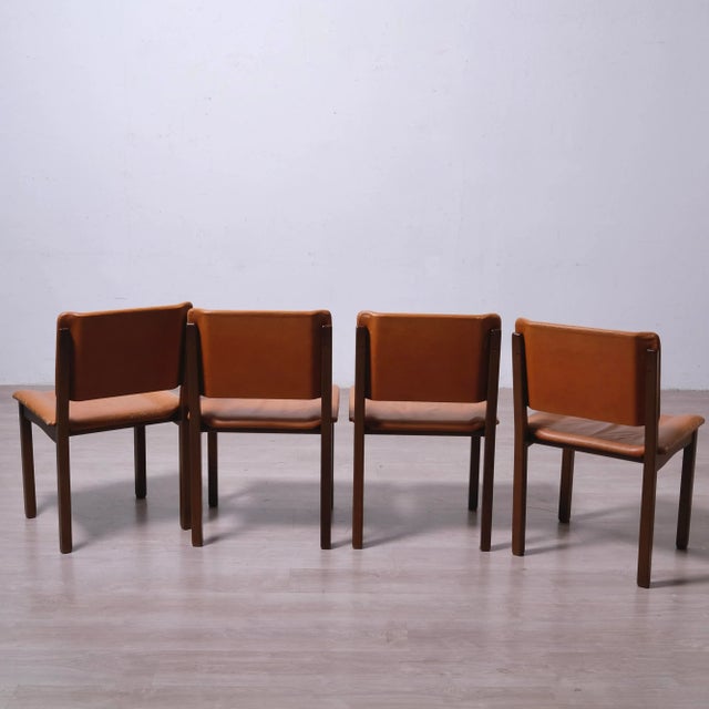 Vintage Leather Chairs, 1970s, Set of 4 For Sale - Image 10 of 18