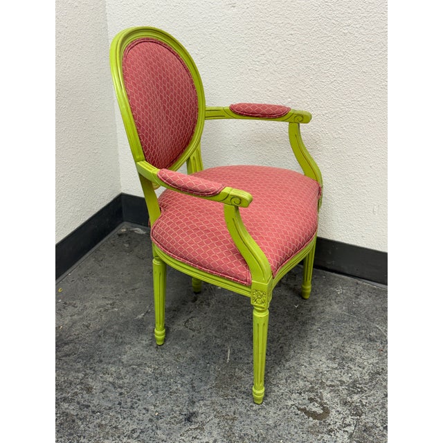 2010s Custom Louis XVI-Style Armchair For Sale - Image 5 of 12