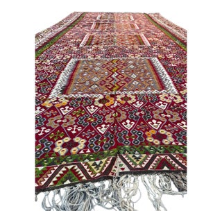 Stunning 90-Year-Old Afshar Flat-Weave Kilim – Exceptional Textile Lovers' Piece Kept in Pristine Trunk Condition For Sale