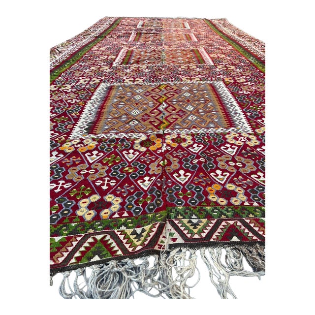 Stunning 90-Year-Old Afshar Flat-Weave Kilim – Exceptional Textile Lovers' Piece Kept in Pristine Trunk Condition For Sale