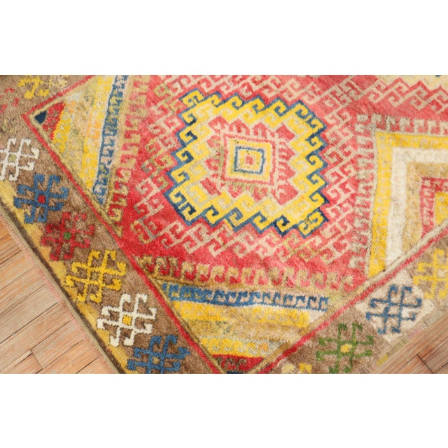 Zabihi Rug Collection Dazzling Vintage Turkish Konya Rug - 4'1" x 6' For Sale - Image 4 of 9