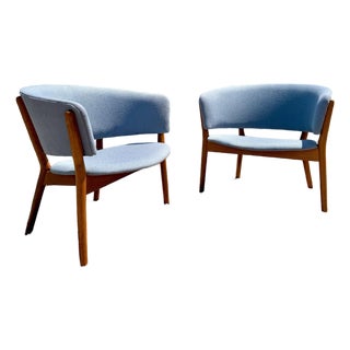 Pair of Nanna Ditzel Nd83 Lounge Chairs For Sale