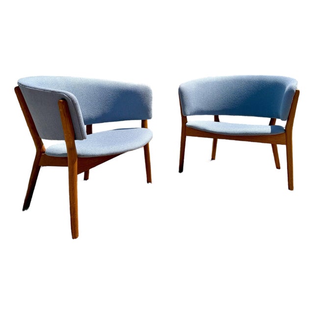 Pair of Nanna Ditzel Nd83 Lounge Chairs For Sale