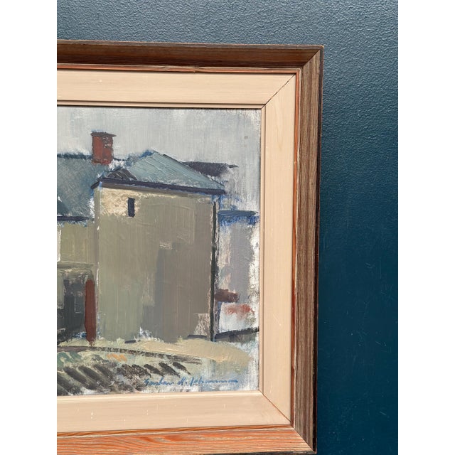 Gustav‑adolf Johansson, Sage House, 1950s, Oil Painting on Canvas, Framed For Sale - Image 18 of 18