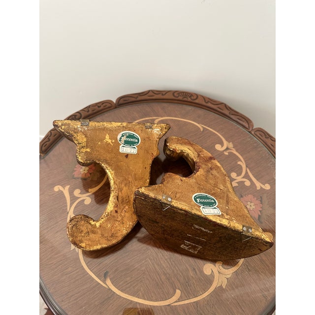Vintage Florentia Gilded Wall Shelves For Sale - Image 4 of 4