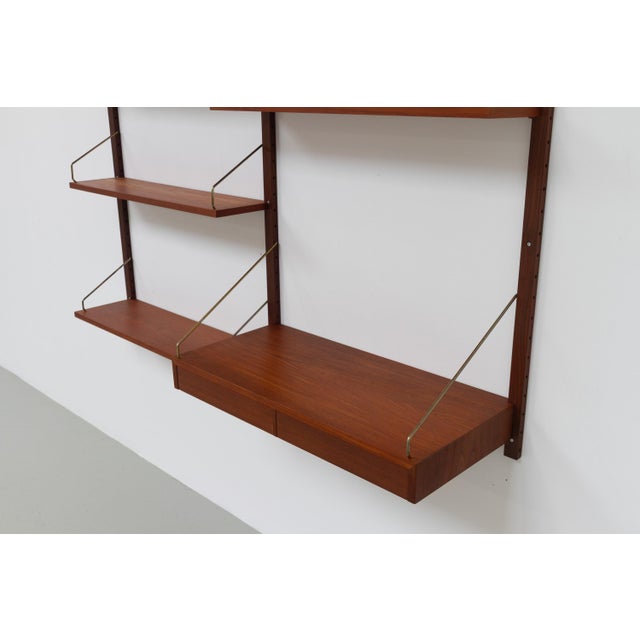 Mid-Century Modern Modern Danish Teak 2-Bay Modular Wall Unit by Poul Cadovius for Cado, 1960s For Sale - Image 3 of 18