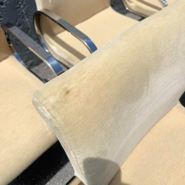 Chrome Mid Century Modern Miles Van Der Rohe Brno Style Cantilever Dining Chairs - Set of 8 For Sale - Image 8 of 12