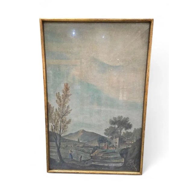 1900 - 1909 Italian Artist, Pastoral Scene, 19th Century, Oil on Canvas For Sale - Image 5 of 14