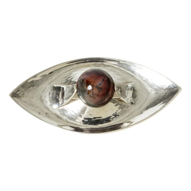 Modernist Silver Brooch by Elis Kauppi, 1961 For Sale