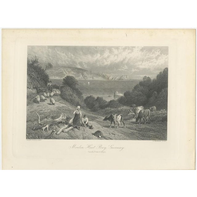 After Myles Birket Foster, Moulin Huet Bay, Guernsey, 1876, Engraving For Sale - Image 3 of 9
