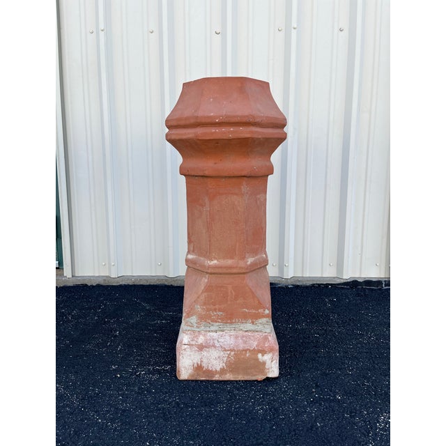 Early 20th Century Antique Terracotta Chimney Pots- A Pair For Sale - Image 5 of 12