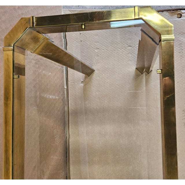 1960s Brass Mastercraft Hollywood Regency Console Table For Sale - Image 9 of 12