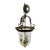 French Regency Style Bell Jar Pendant With Seeded Glass and Acanthus Leaf Bronze For Sale