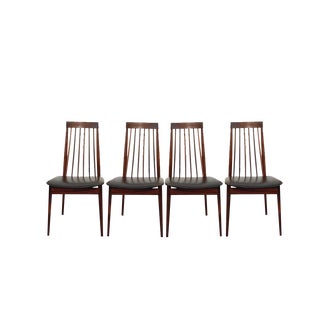 Vintage Scandinavian Style Chairs in Rosewood by Ernst Martin Dettinger for Lucas Schnaidt, 1960s, Set of 4 For Sale