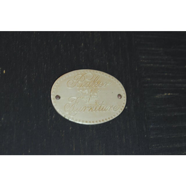 Baker Chinoiserie Black and Gold Parquet Chinese Style Coffee Table For Sale - Image 16 of 16